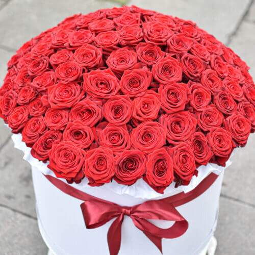 XXL dėžutė su raudonomis rožėmis